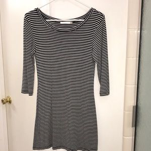 Black and white stripe dress